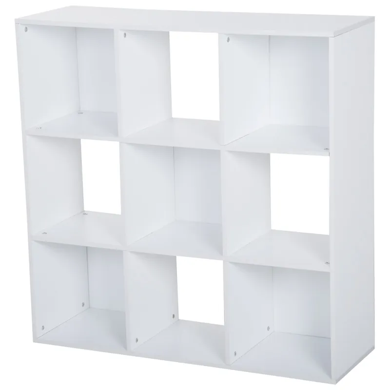 EASYCOMFORT Libreria 9 Scomparti Cubo Bianca 91.5x29.5x91.5cm