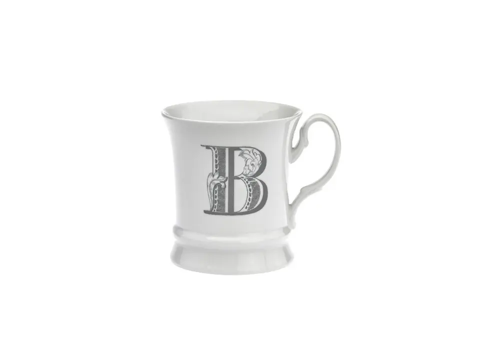 Letter, tazza con lettera personalizzata in argento livellara