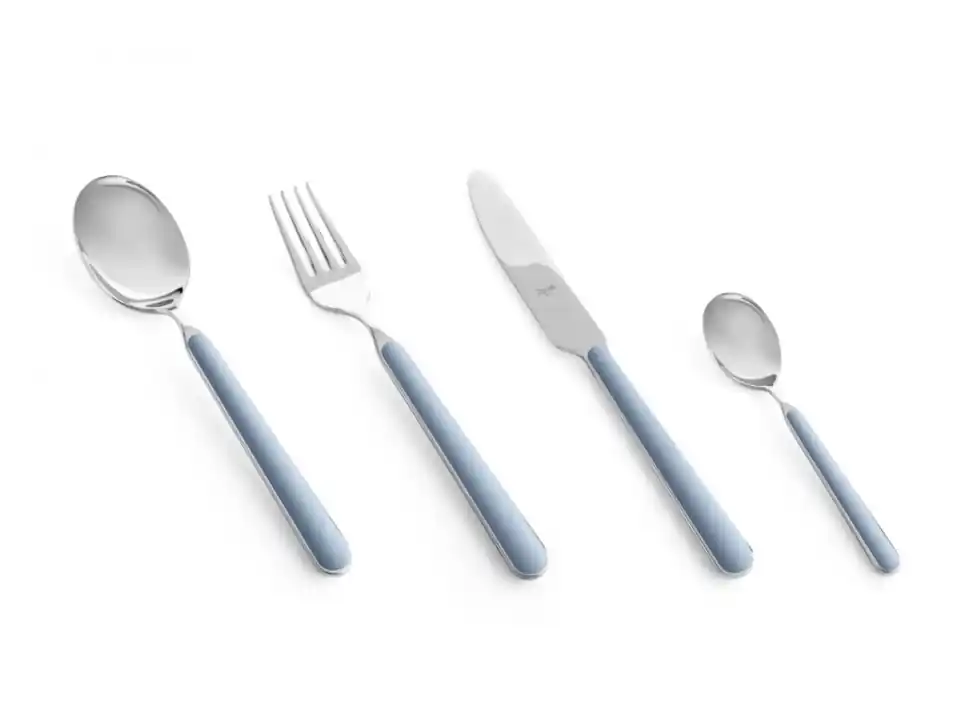 Servizio posate fantasia azzurro da 24 pz