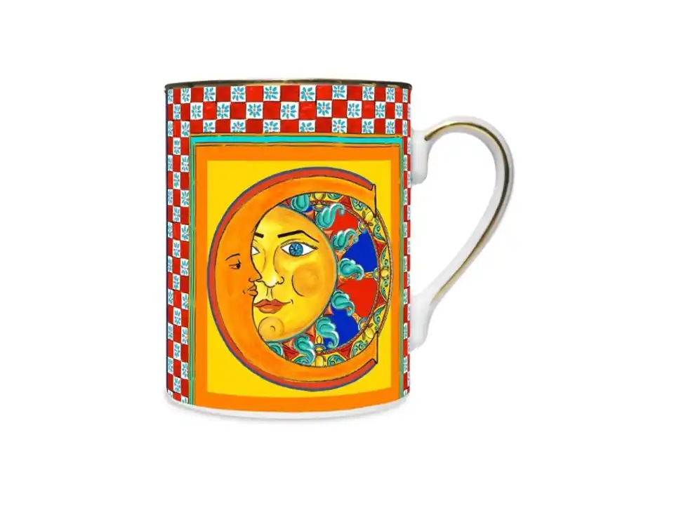 Ortigia - mug in porcellana, lettera c
