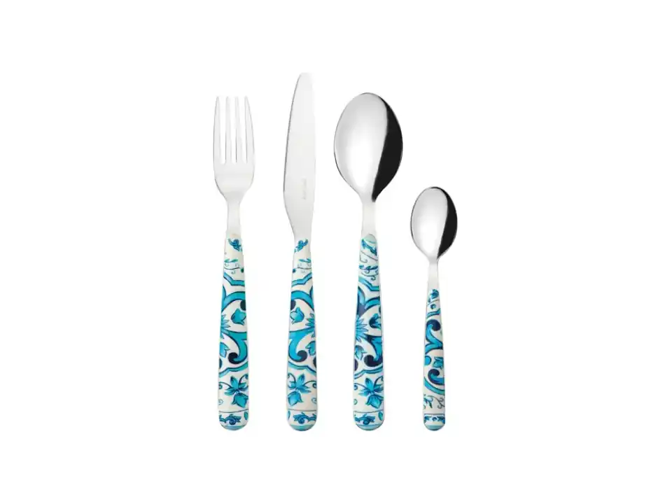 Blues, set 24 posate blu mediterraneo