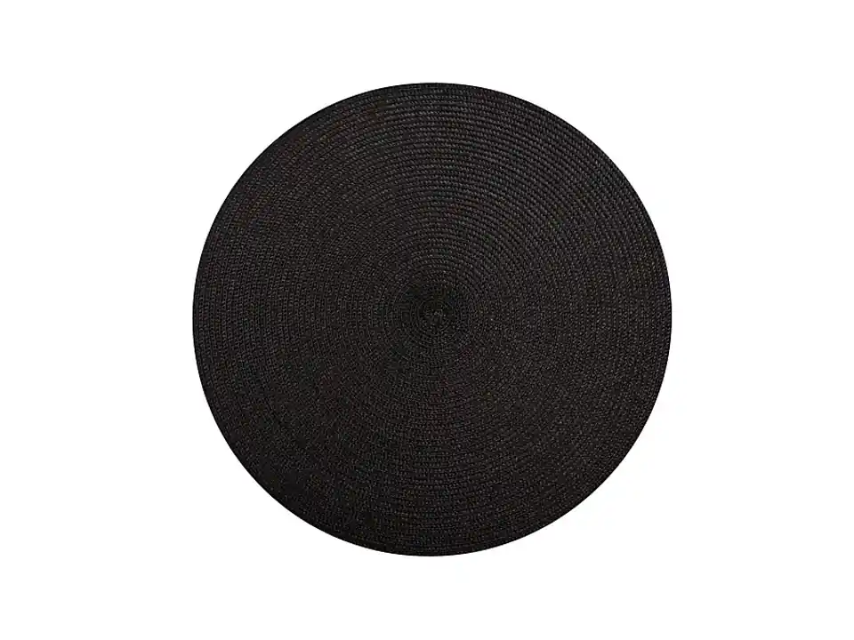 Tovaglietta rotonda nera, 38 cm
