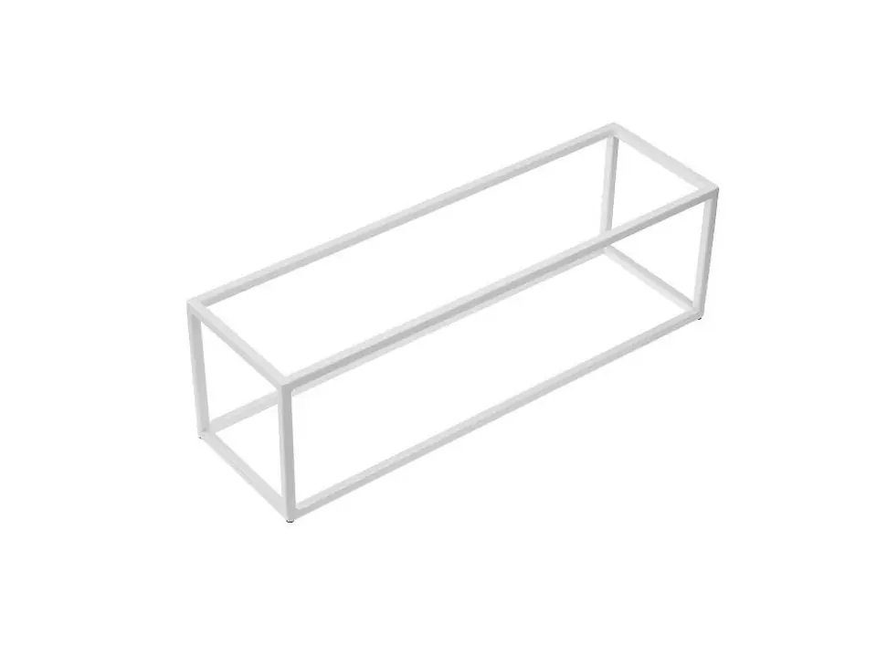 Stand per buffet bianco in metallo - gn 2/4 53x16,5x16 cm