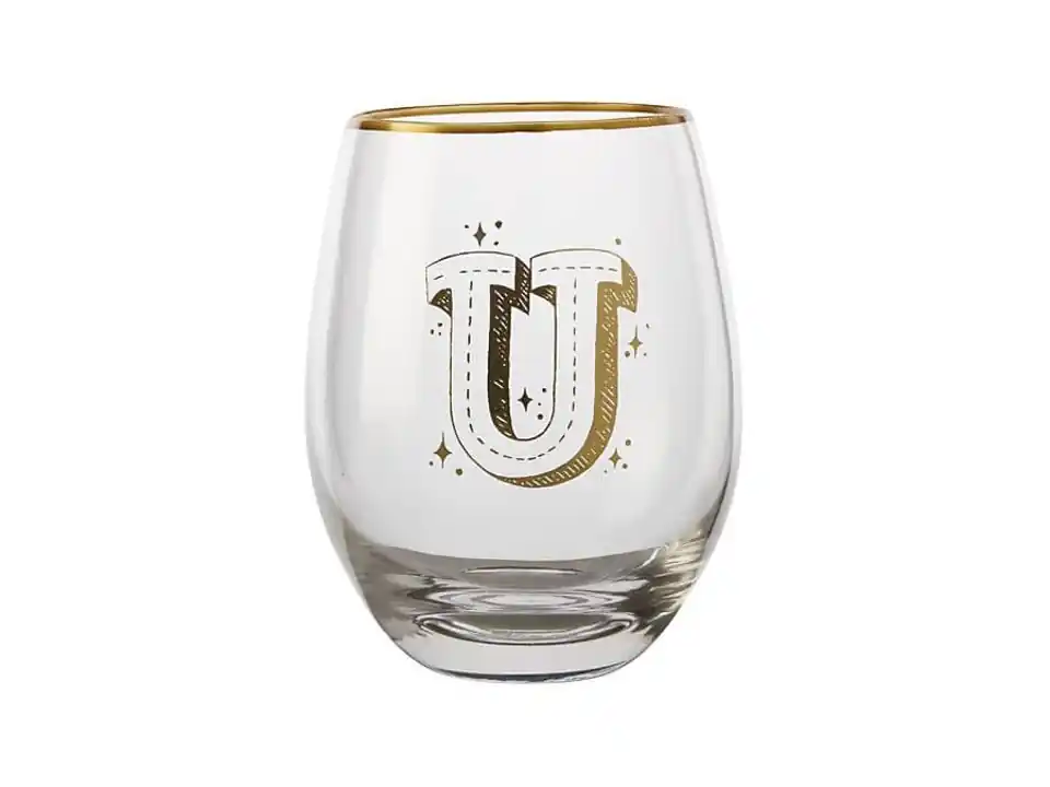The letterettes, bicchiere lettera u 500 ml