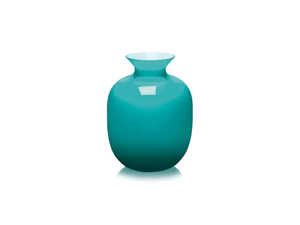 Rialto vaso mini in vetro incamiciato celeste 12 cm