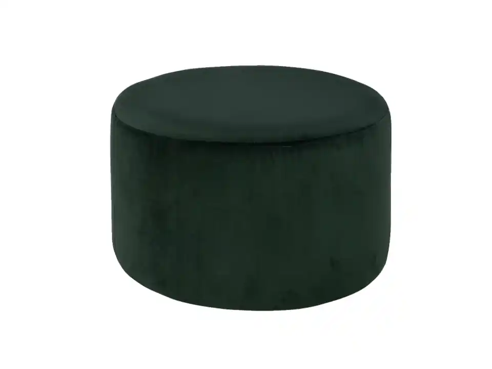 Pouf rotondo in velluto verde