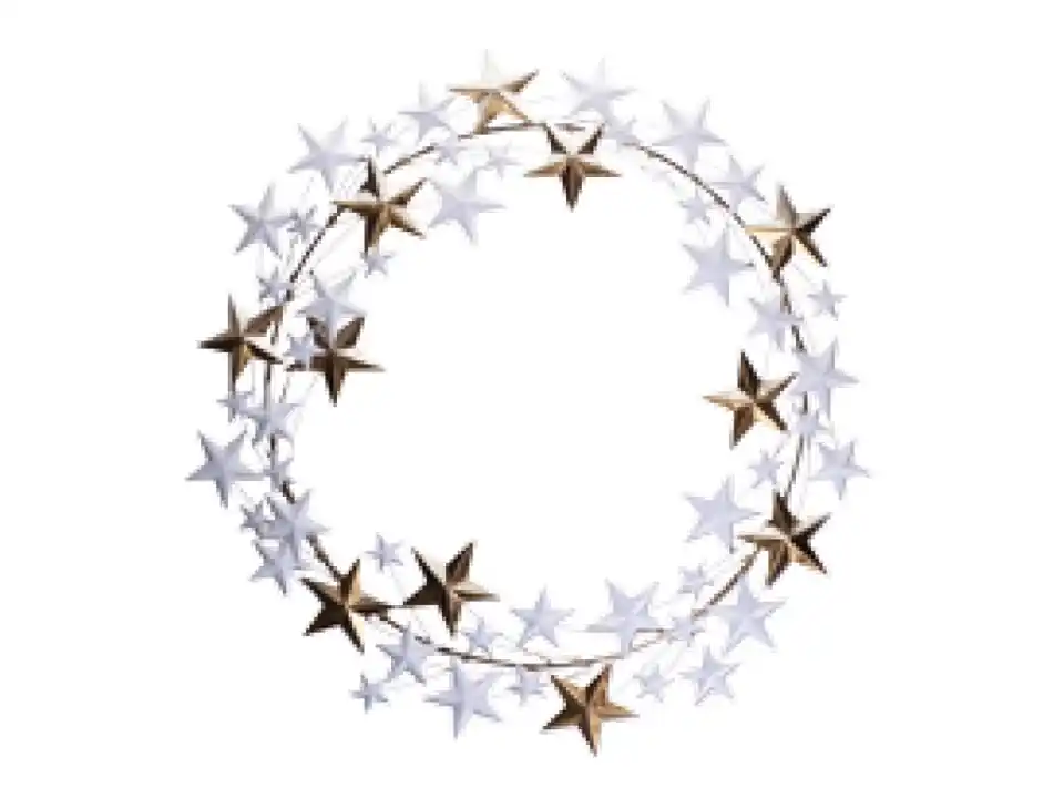 Stellastellina, decorazione ghirlanda - xl bianco e oro