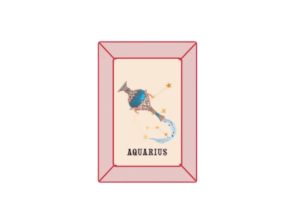 Oroscopo, svuotatasche 12x16,5 cm - aquarius