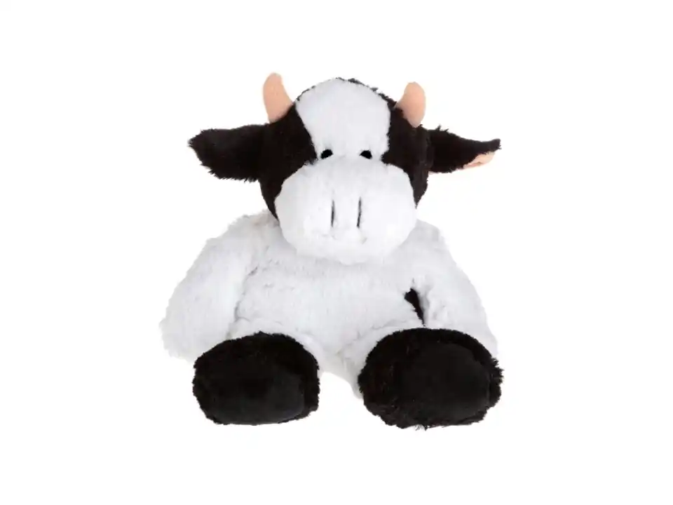 Peluche puppy mucca, riscaldabile in microonde, profumato di lavanda md-658