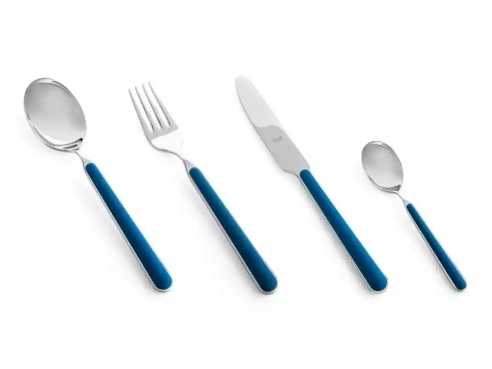 Servizio posate fantasia blu da 24 pz