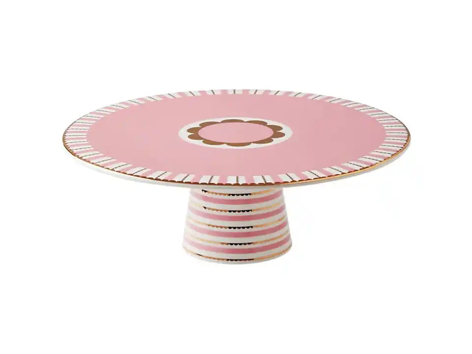 Regency, alzata per torta con piede rosa 28 cm