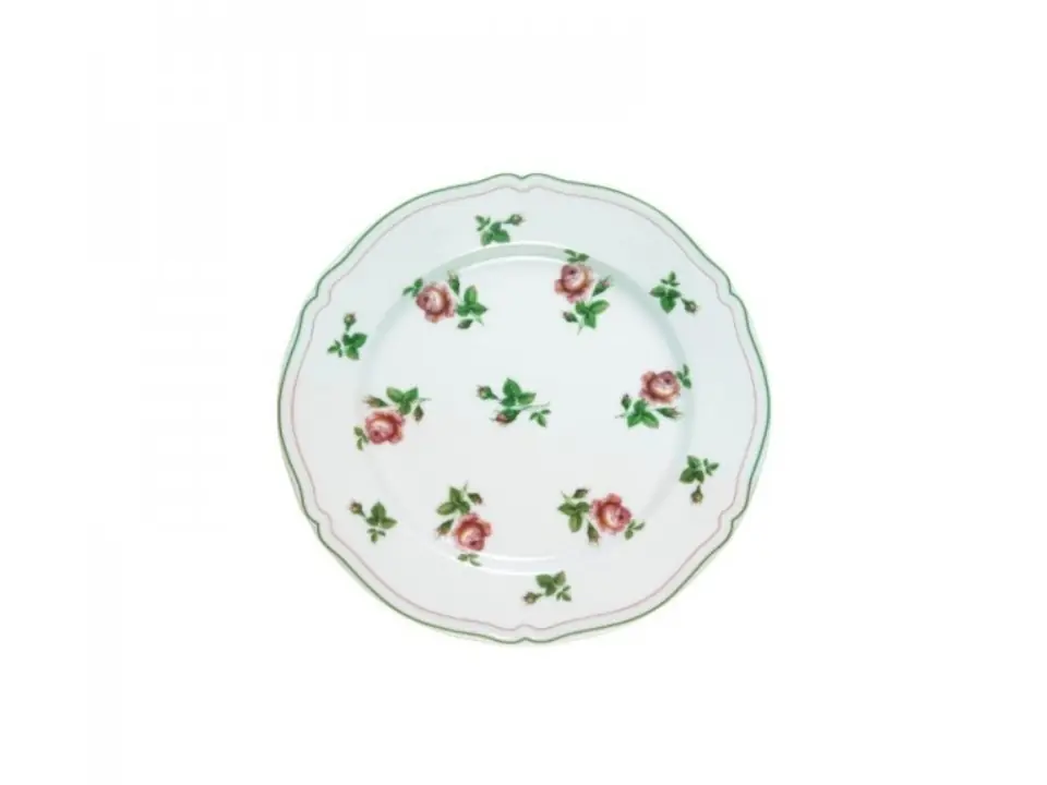 Anthiros bianco con filo verde, piatto pane ø 17,5 cm