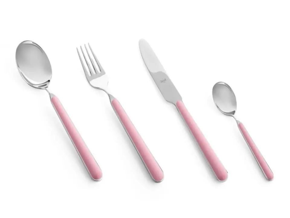 Servizio posate fantasia rosa pallido da 24 pz