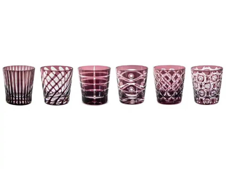 Luxury, set 6 tumbler purple