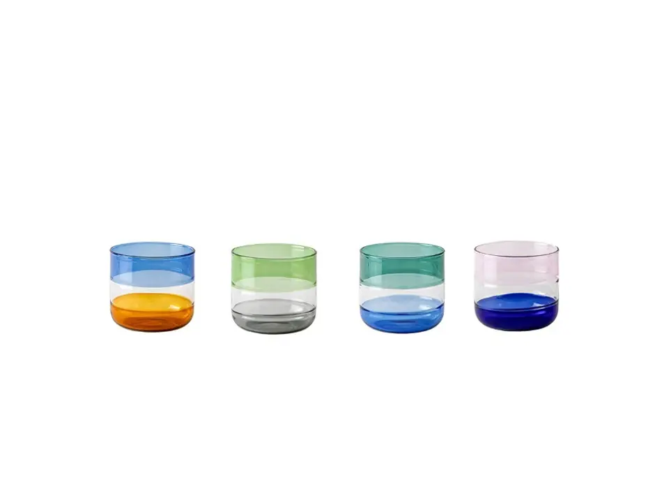 Stacks, set 4 bicchieri tumbler bassi 250 ml