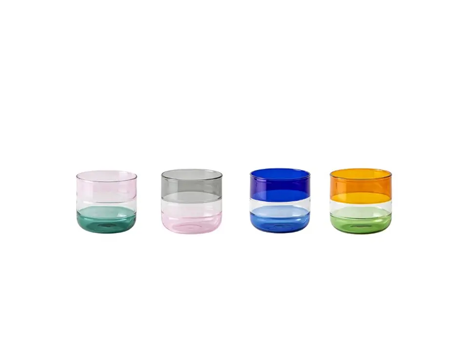 Stacks, set 4 bicchieri tumbler bassi 250 ml