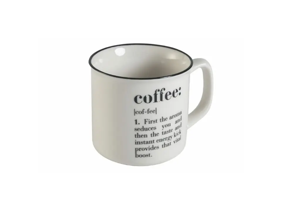 Victionary coffee mug double face in bone china 350 ml