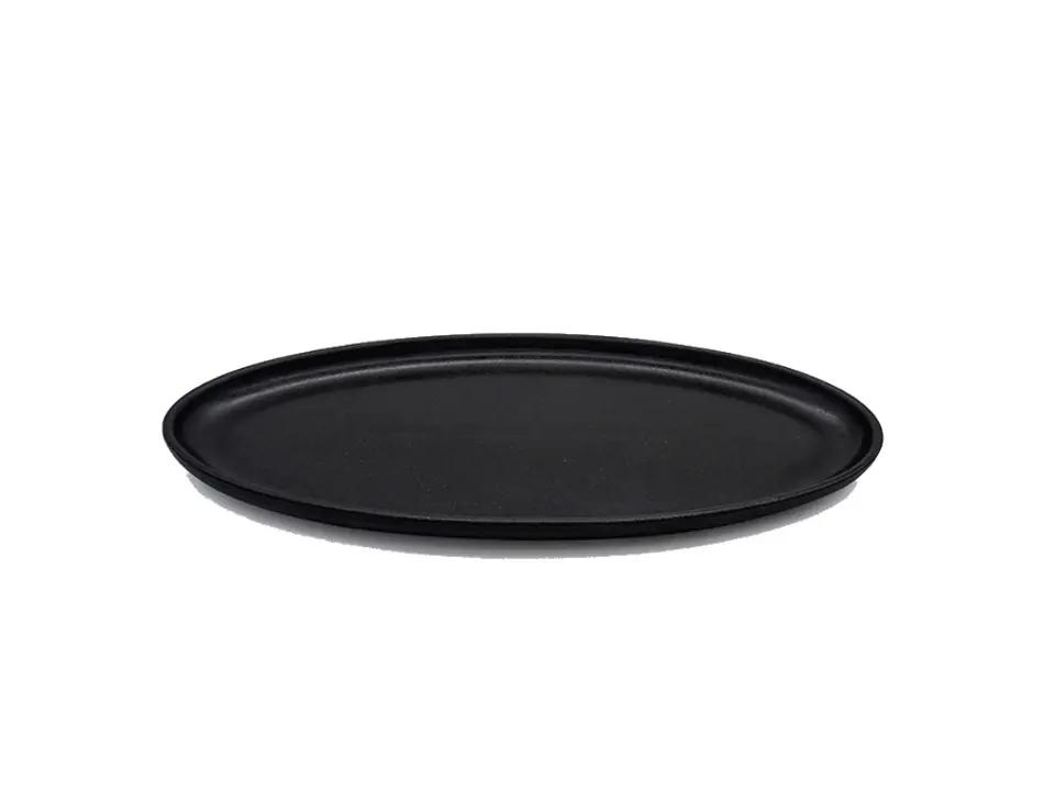 Ghisa, ovale pesce, nero - 34x17,5 cm
