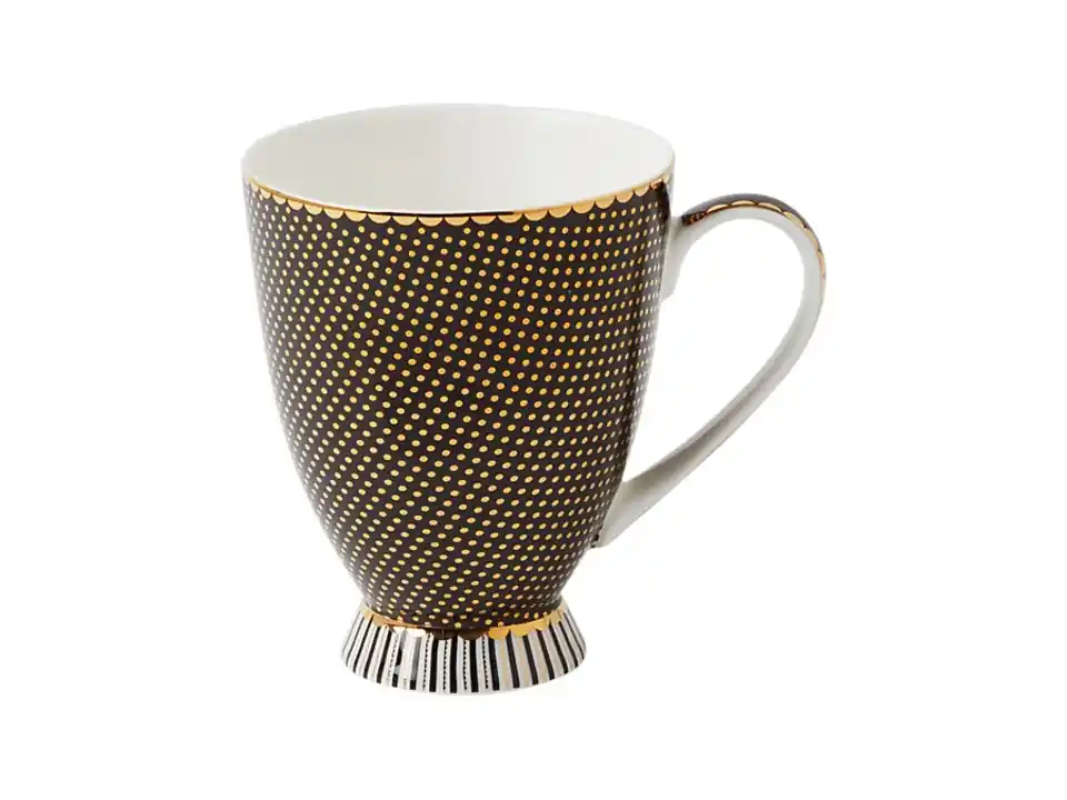 Regency, tazza con piede nera 300 ml