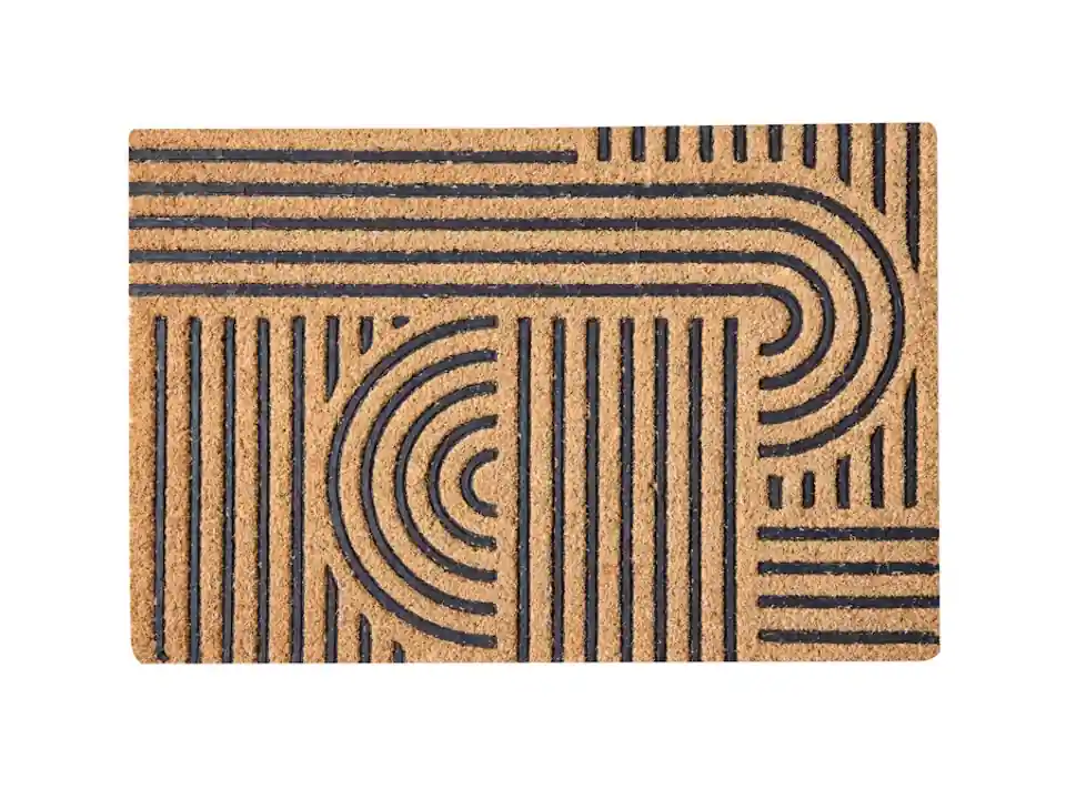 Coco door mat - zerbino labirinto fondo black