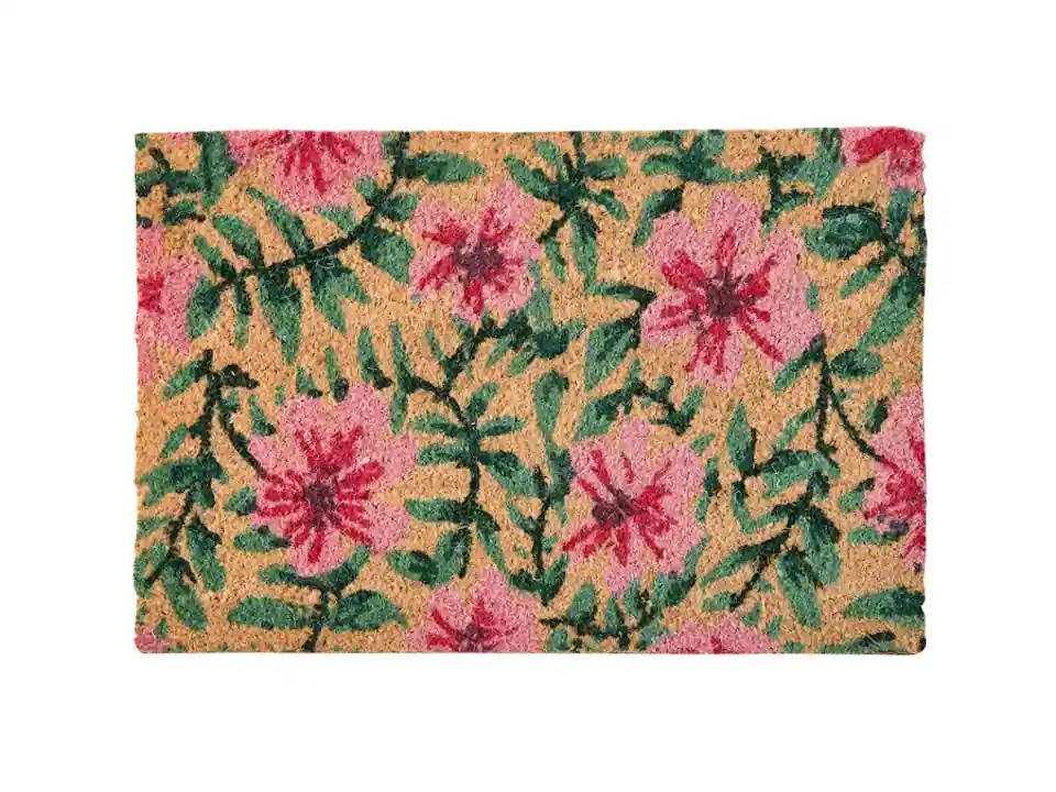 Coco door mat - zerbino fiori rosa