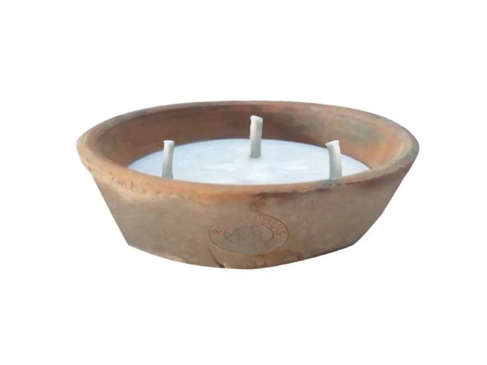 Vaso con candela 3 lumi