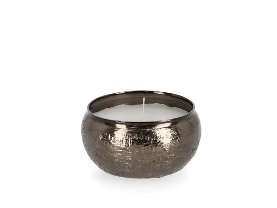 Candela lathe bombata antracite - ø13 cm