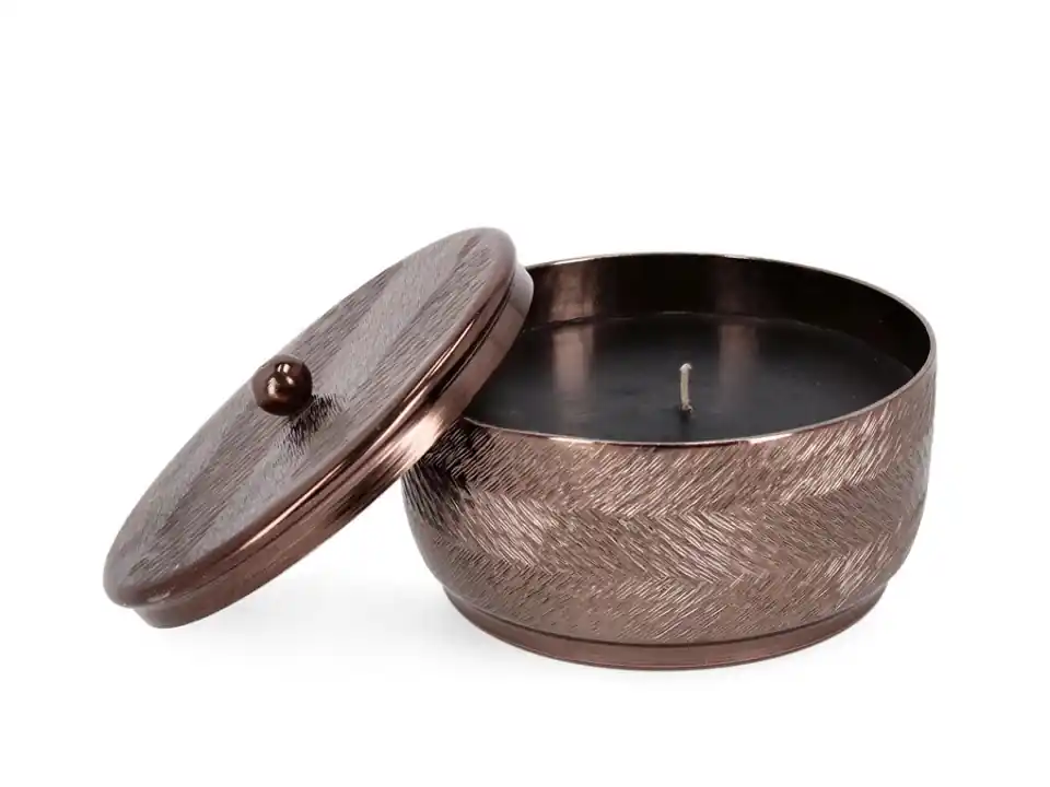 Candela con coperchio clamp bronzo - ø16 cm