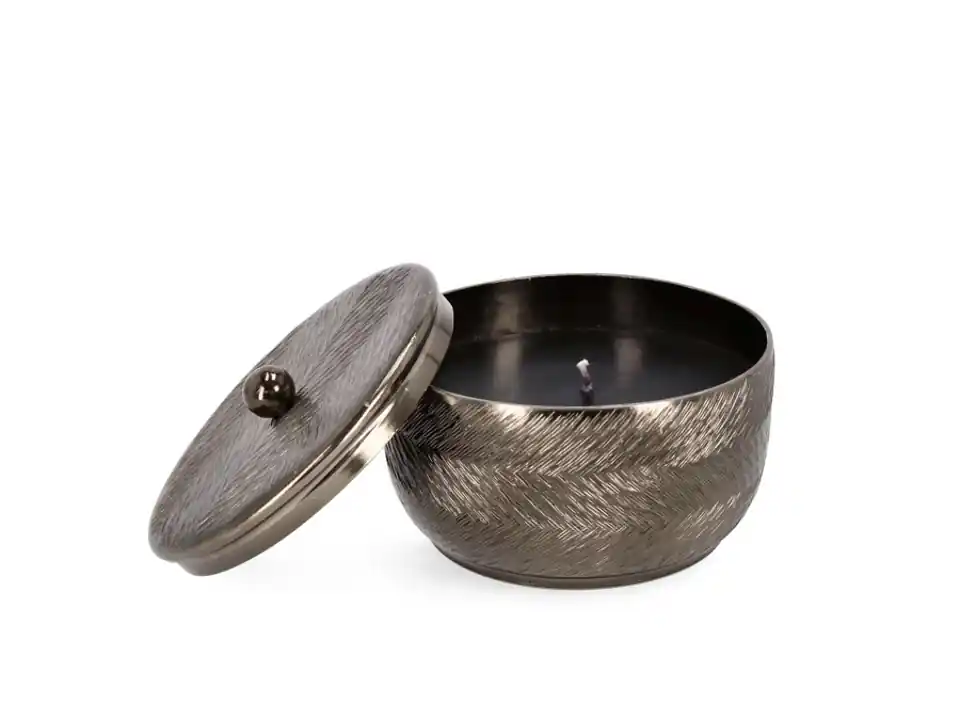 Candela con coperchio clamp nero - ø14 cm