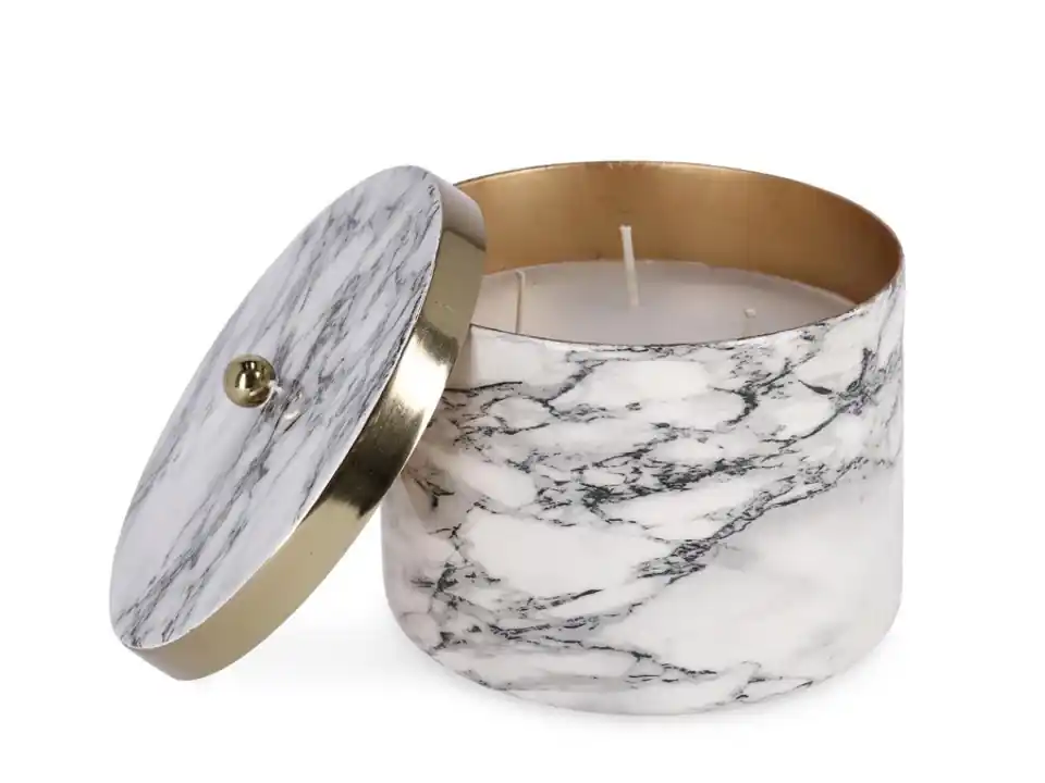 Candela con coperchio marsha bianco - ø13,5 cm