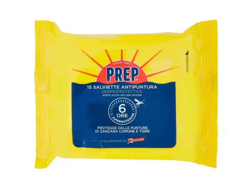 Salviette antipuntura da zanzara, 15 pz