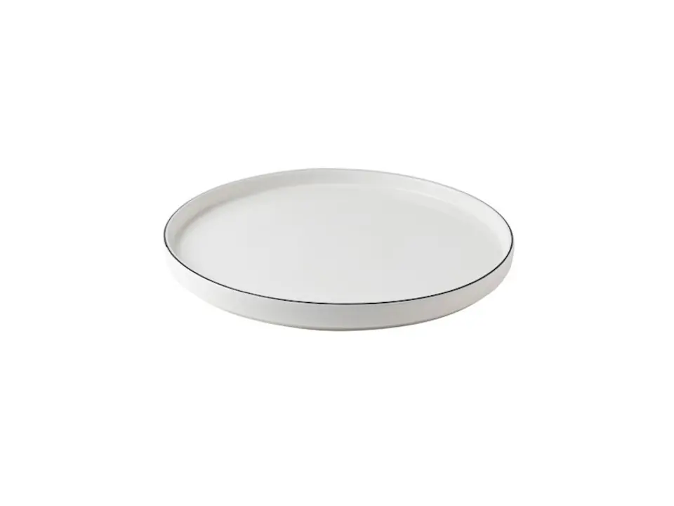Piatto piano filo nero, ø 29 cm
