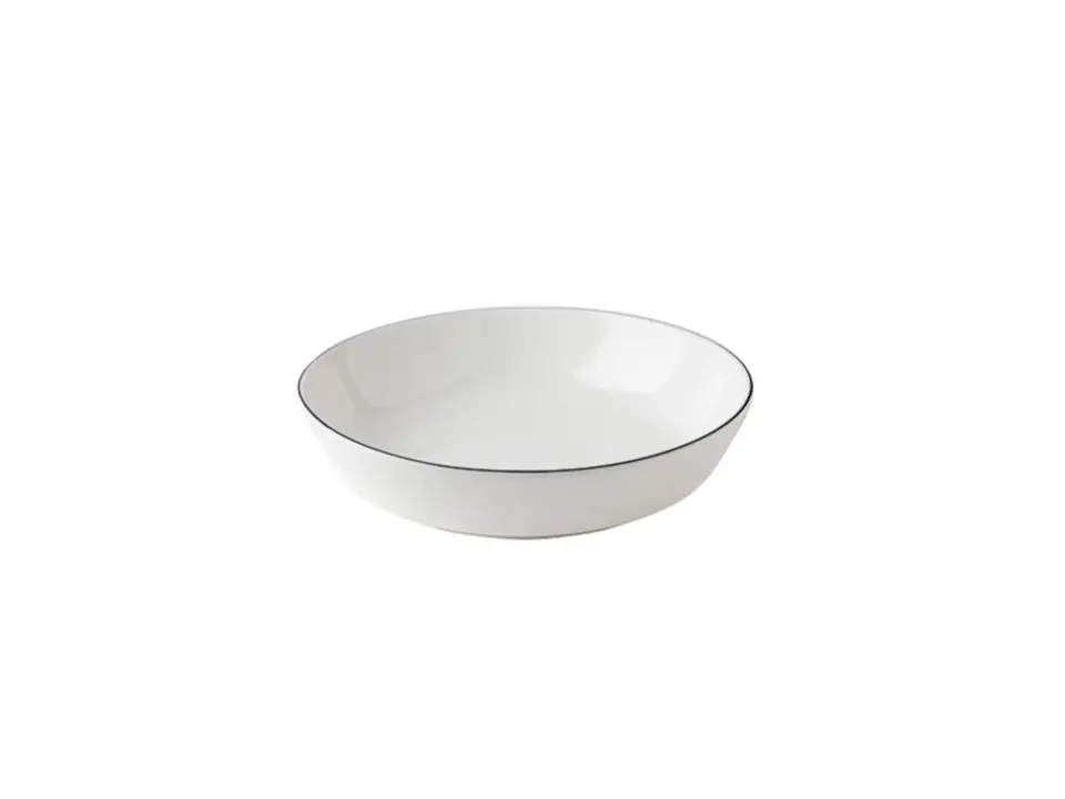 Piatto fondo filo nero, ø 21 cm