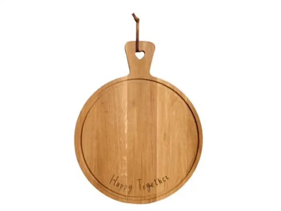 Tagliere happy together, ø36x1.9cm (manico escluso)