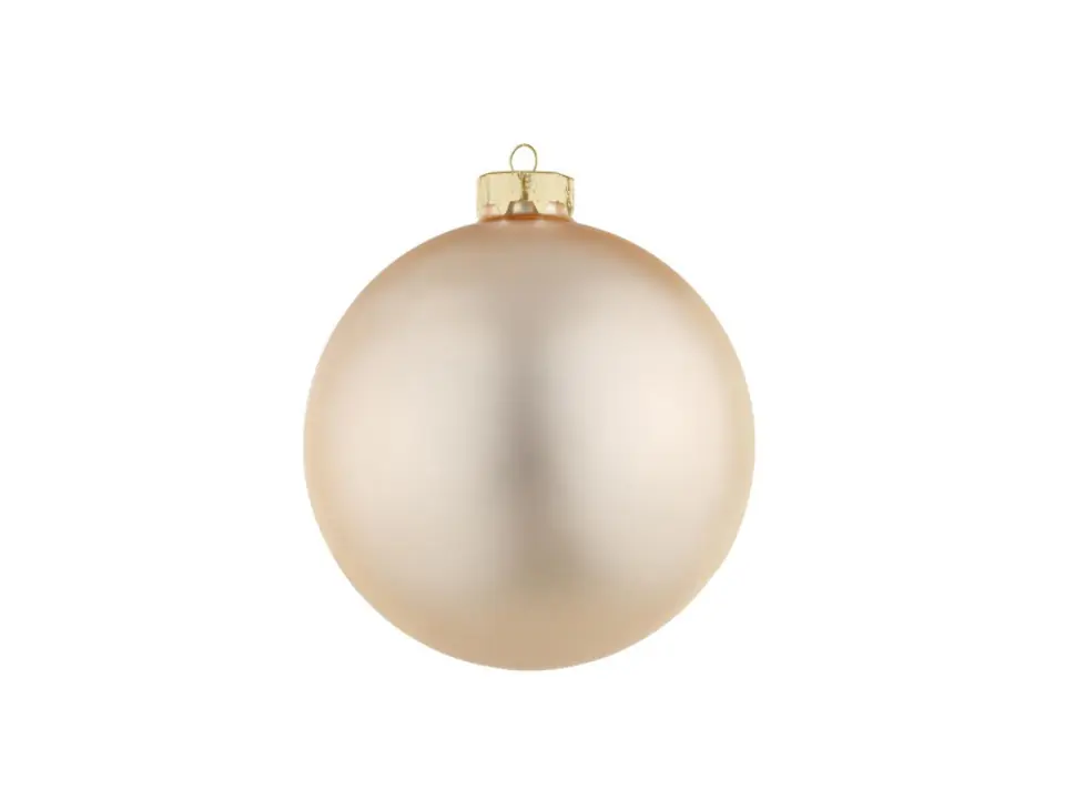 Sfera in vetro champagne chiaro opaco, ø 10 cm