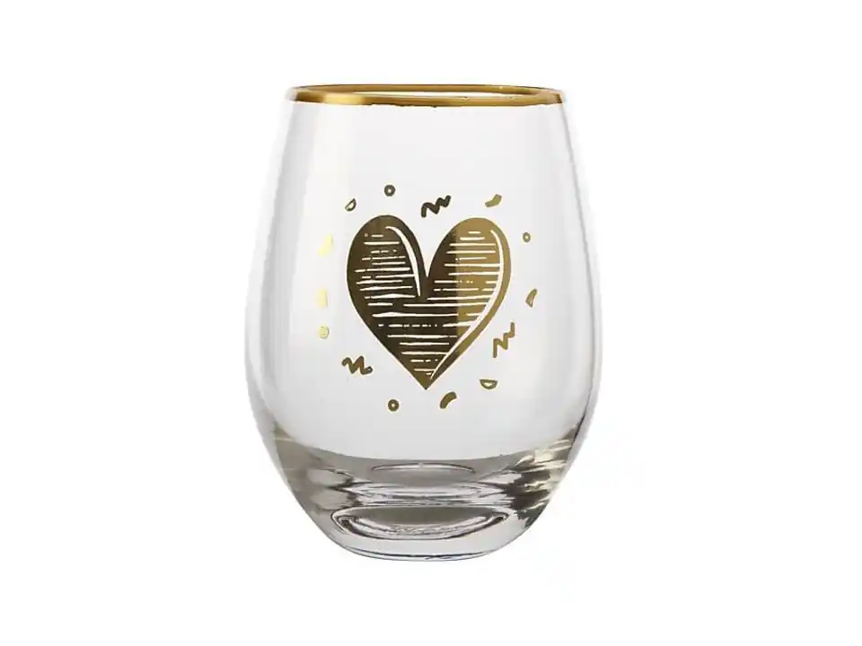 The letterettes, bicchiere cuore 500 ml