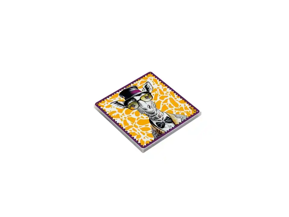Human essence, sottobicchiere giraffa "far-sightedness", 9x9 cm