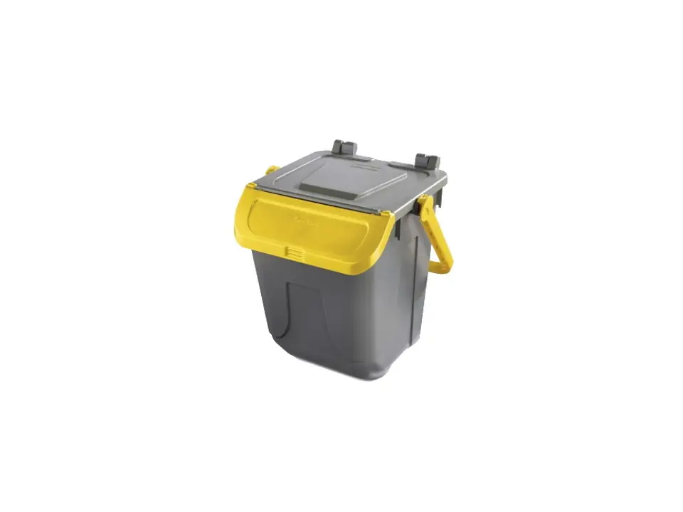 Ecology, bidone, 25 lt, grigio-giallo