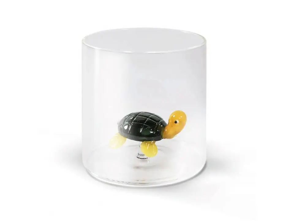 Bicchiere in vetro 250 ml, tartaruga