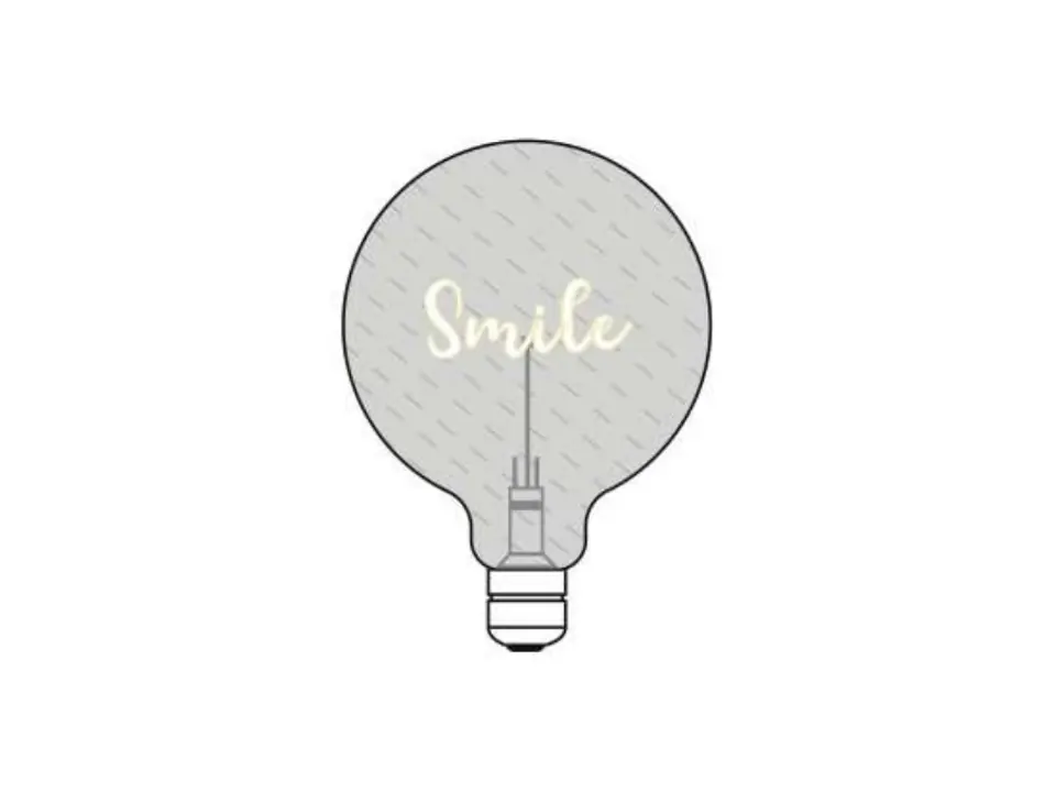Light notes bulb, smile