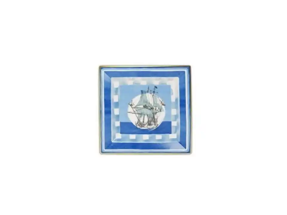 Coastal living - svuotatasche quadrato 18x18 cm, azzurro