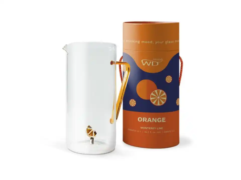 Caraffa in vetro arancia, 1,2 lt