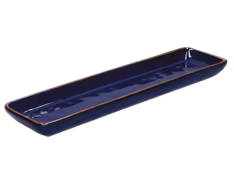 Concerto blu cobalto, vassoio rettangolare 32x8 cm