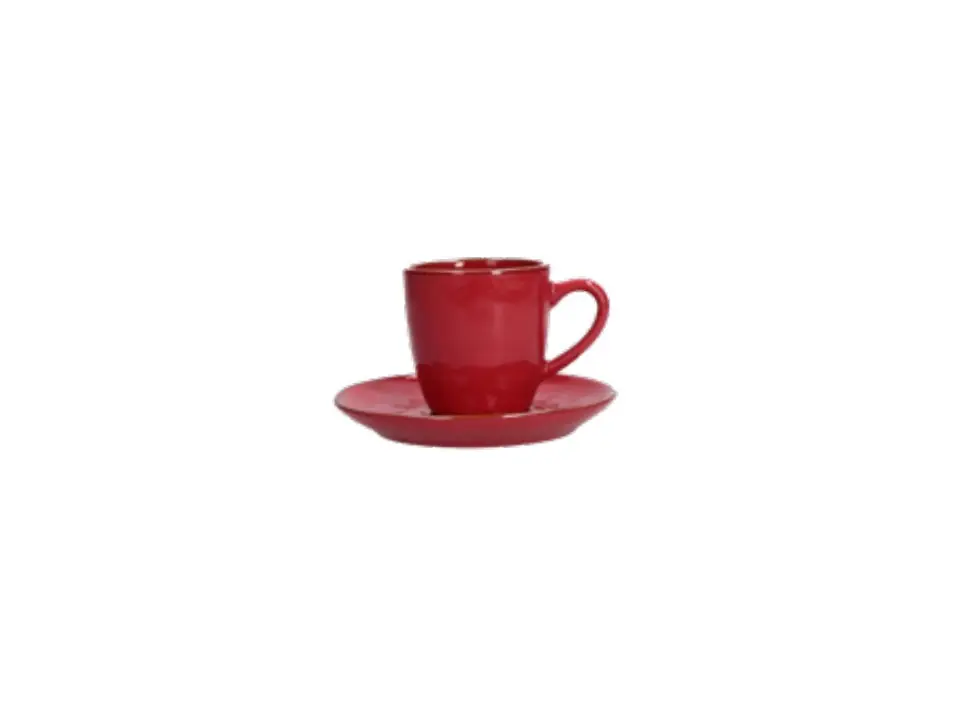 Concerto corallo, tazza caffè con piattino, 90 cc
