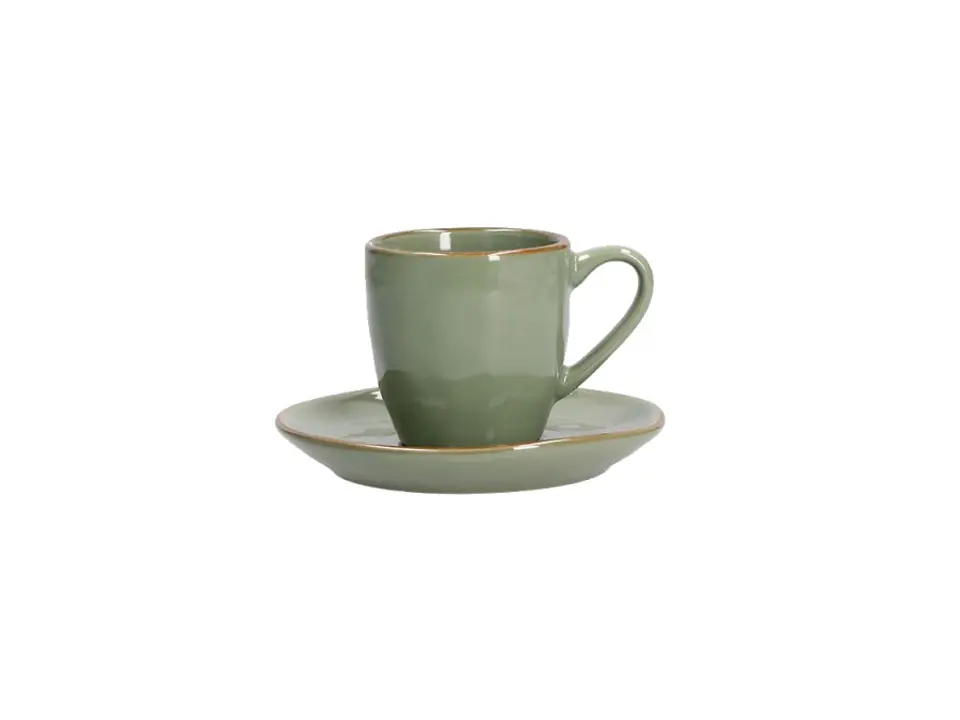 Concerto verde oliva, tazzina caffè con piattino 90 cc