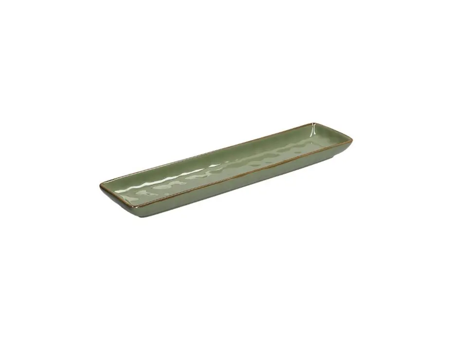 Concerto verde oliva, vassoio rettangolare 32x8 cm