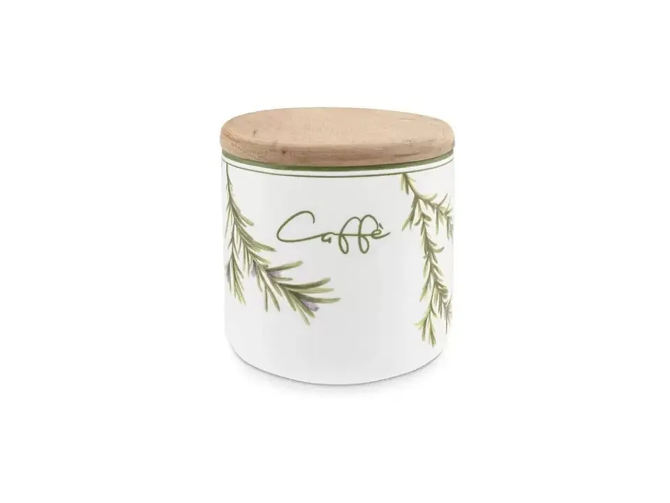 Coltivia, barattolo caffe 1 l con coperchio in legno