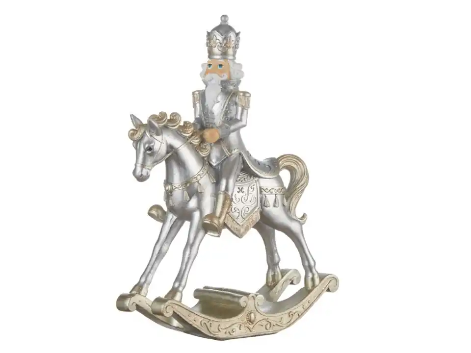 Cavalieri d‘inverno, soldatino a cavallo 22x9x29h cm