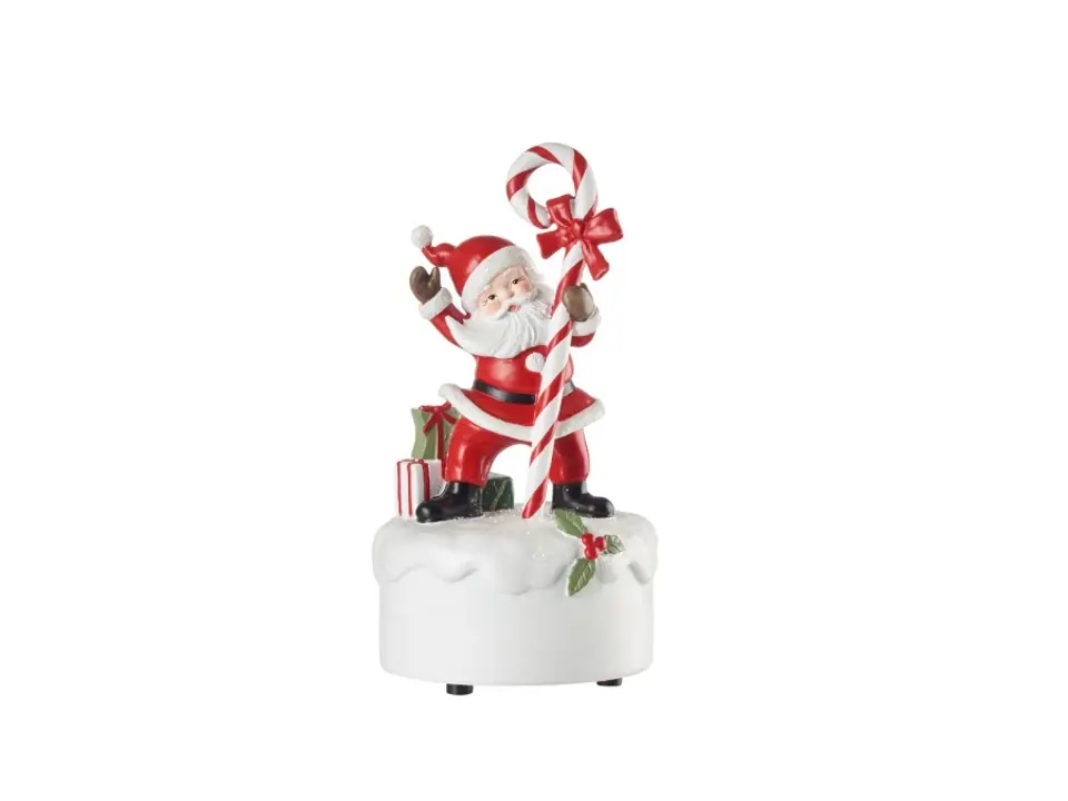 Sweet santa!, carillon babbo natale ø10x19h cm