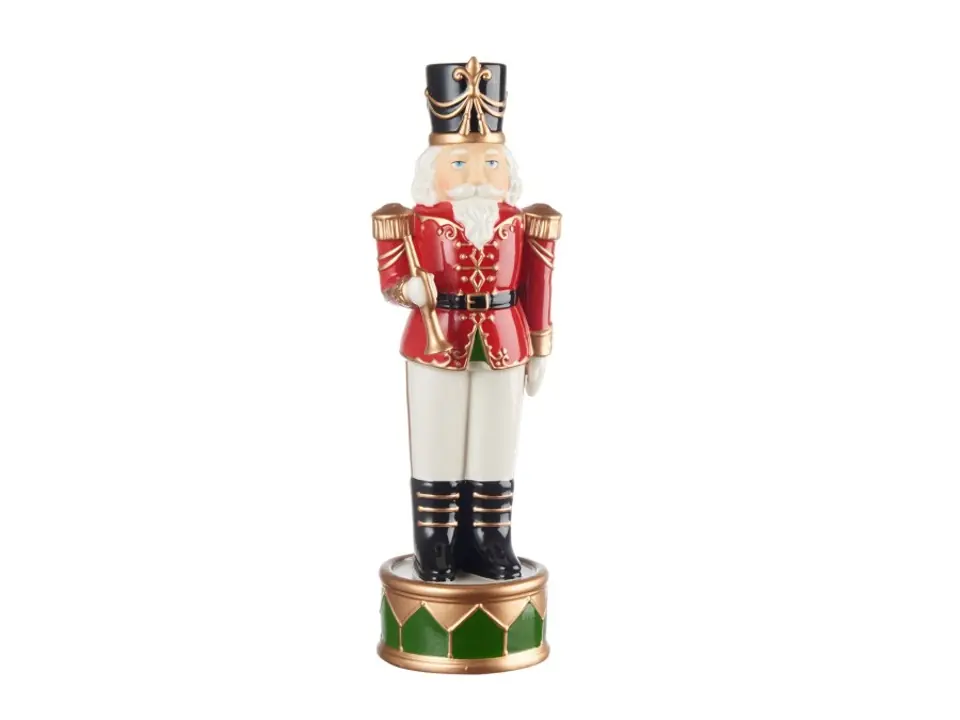 Inizia la festa, soldatino giacca rossa ø9x28,5h cm
